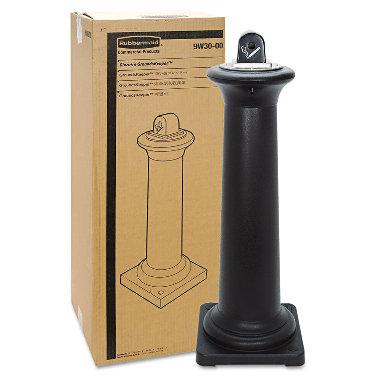 GroundsKeeper Tuscan Receptacle, 22.05 gal, 13 dia x 38.38h, Black 3