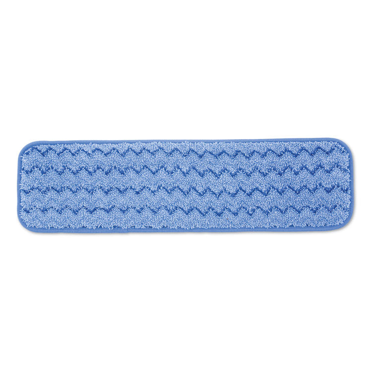 Microfiber Wet Room Pad, Split Nylon/polyester Blend, 18", Blue, 12/carton 1