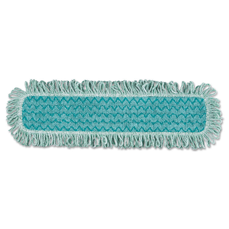 Hygen Microfiber Fringed Dust Mop Pad, 24w X 9d, Green 1