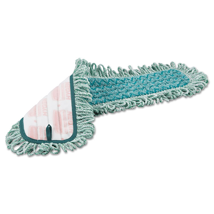 Hygen Microfiber Fringed Dust Mop Pad, 24w X 9d, Green 2