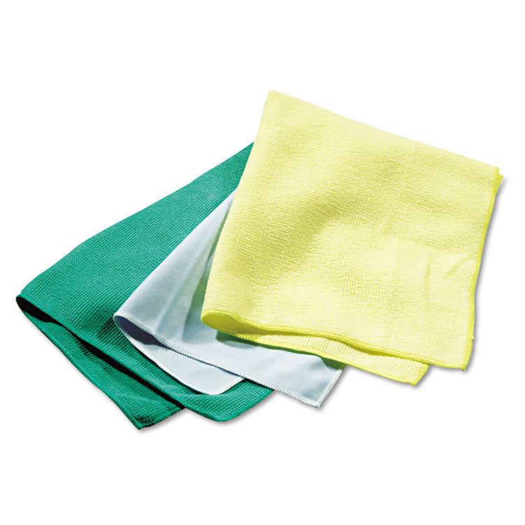 Reusable Cleaning Cloths, Microfiber, 16 X 16, Yellow, 12/carton 2