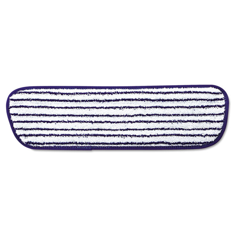 Microfiber Finish Pad, 18 x 5.5, Blue/White, 6/Box 1