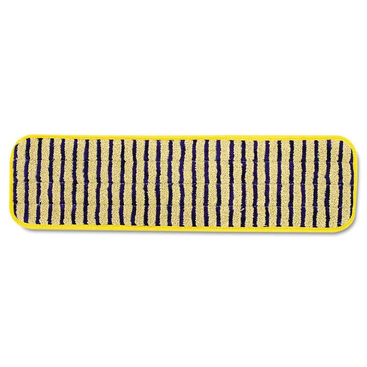 Microfiber Scrubber Pad, Vertical Polyprolene Stripes, 18", Yellow, 6/carton 1