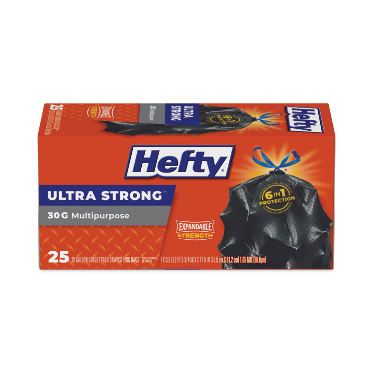 Ultra Flex Waste Bags, 30 Gal, 1.05 Mil, 6" X 2.1", Black, 150/carton 1