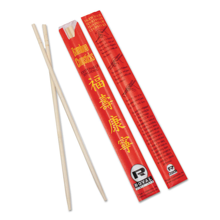 Chopsticks, Bamboo, 9", Natural, 1000/Carton 1