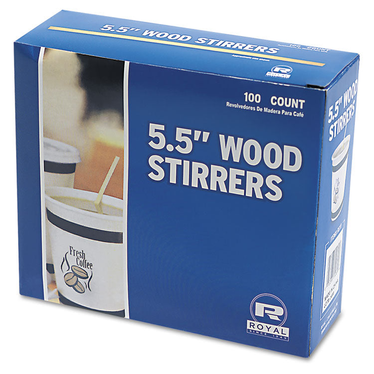 Wood Coffee Stirrers, 5.5", 10,000/carton 9