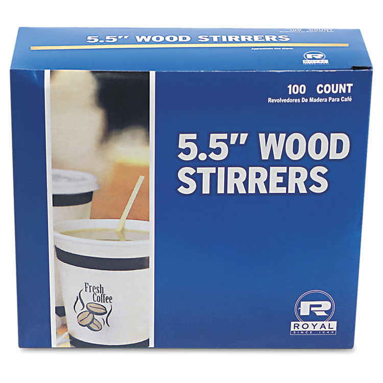 Wood Coffee Stirrers, 5.5", 10,000/carton 8