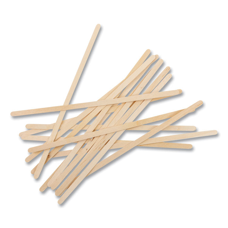 Wood Coffee Stirrers, 7.5" Long, 500/box, 10 Boxes/carton 7