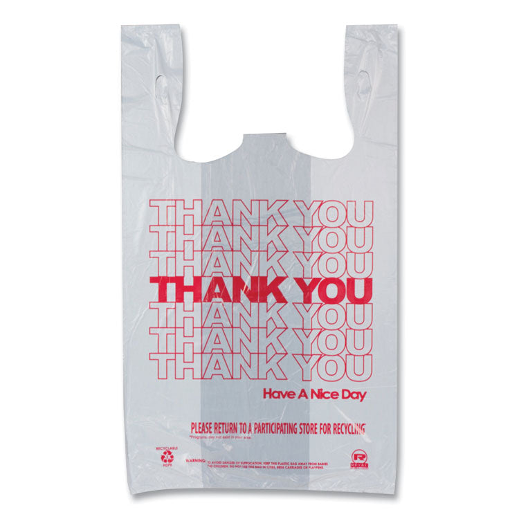 Thank You Bags, 11.5" x 20" x 20", Red/White, 775/Carton 2