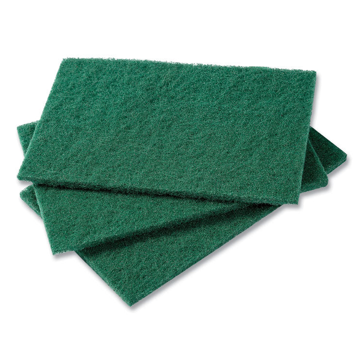 Medium-Duty Scouring Pad, 6 X 9, Green, 10 Pads/pack, 6 Packs/carton 2