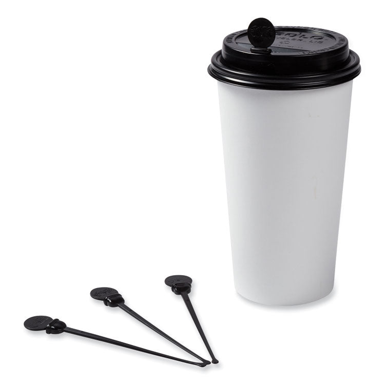 Beverage Plugs, 4.75", Black 2,000/Carton 2