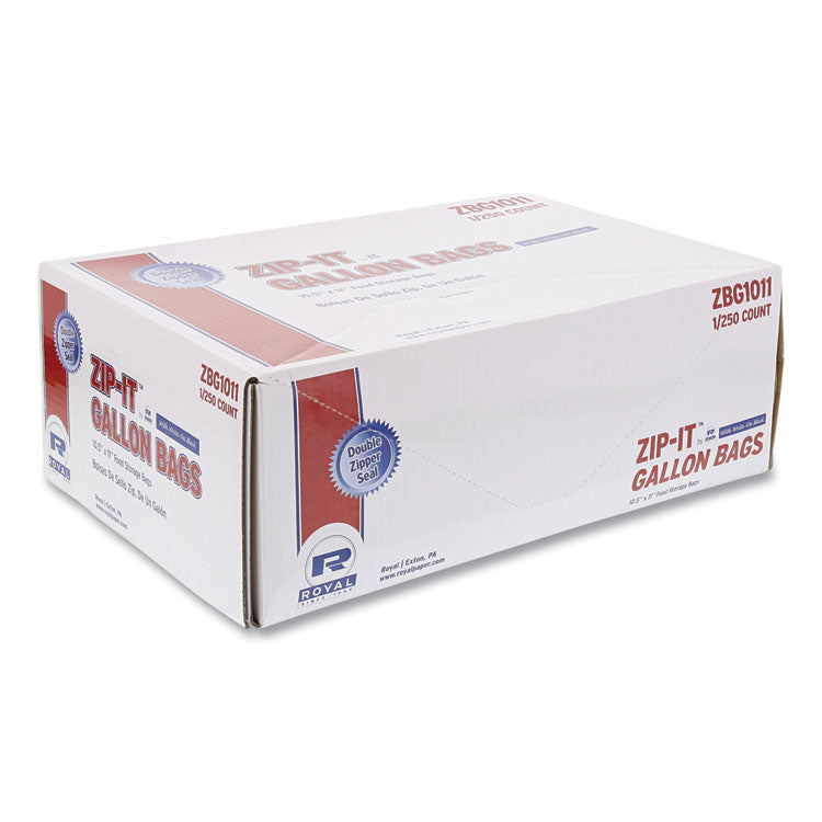 Zipper Bags, 1.73 mil, 10.5" x 10.98", Clear, 250/Carton 1