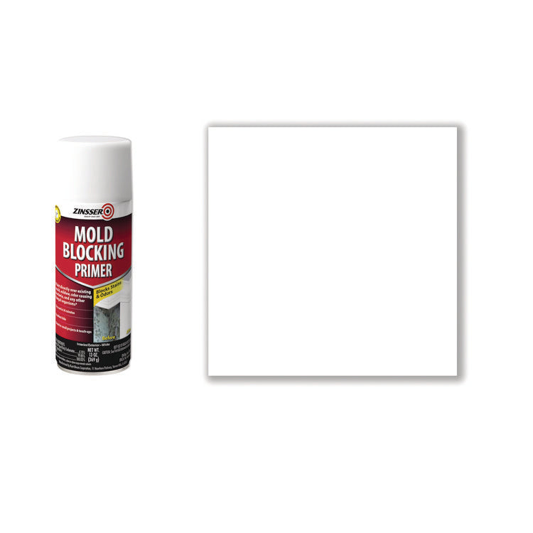 Mold Blocking Primer Spray, Interior/Exterior, Flat White, 13 oz Aerosol Can, 6/Carton 2