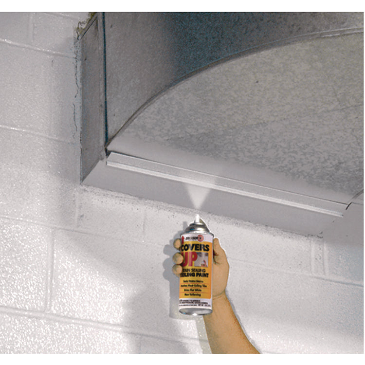 Covers Up Ceiling Paint and Primer, Interior, Flat White, 13 oz Aerosol Can, 6/Carton 2