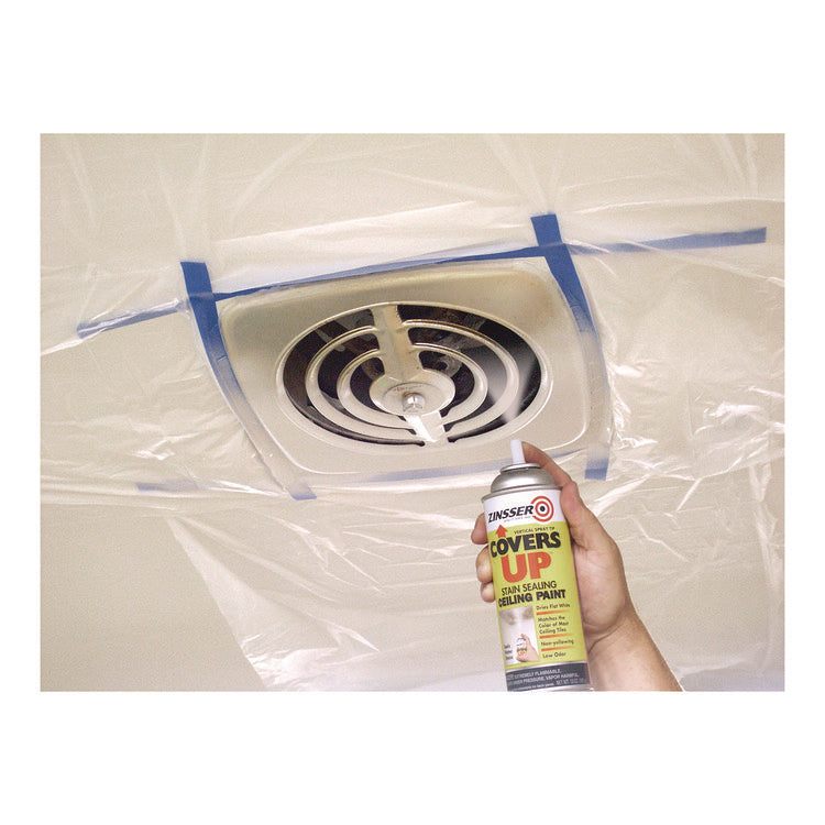 Covers Up Ceiling Paint and Primer, Interior, Flat White, 13 oz Aerosol Can, 6/Carton 3