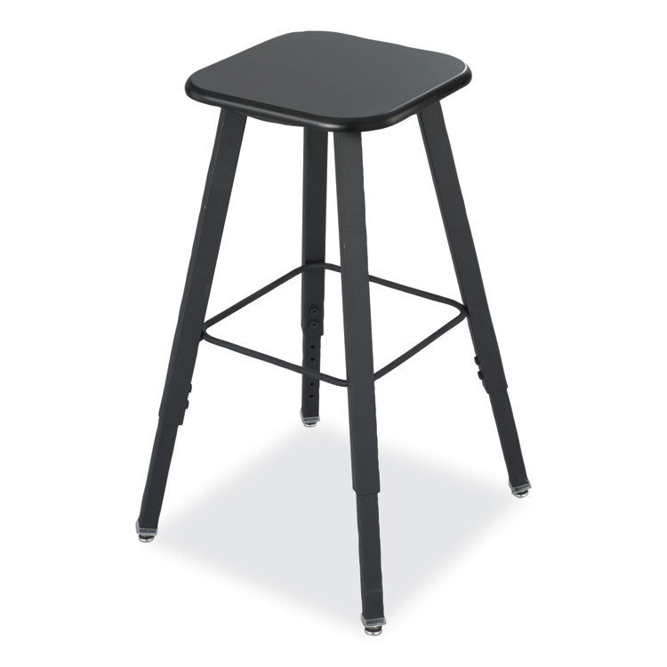 Alphabetter Adjustable-Height Student Stool, Backless, Supports Up To 250 Lb, 35.5" Seat Height, Black 1