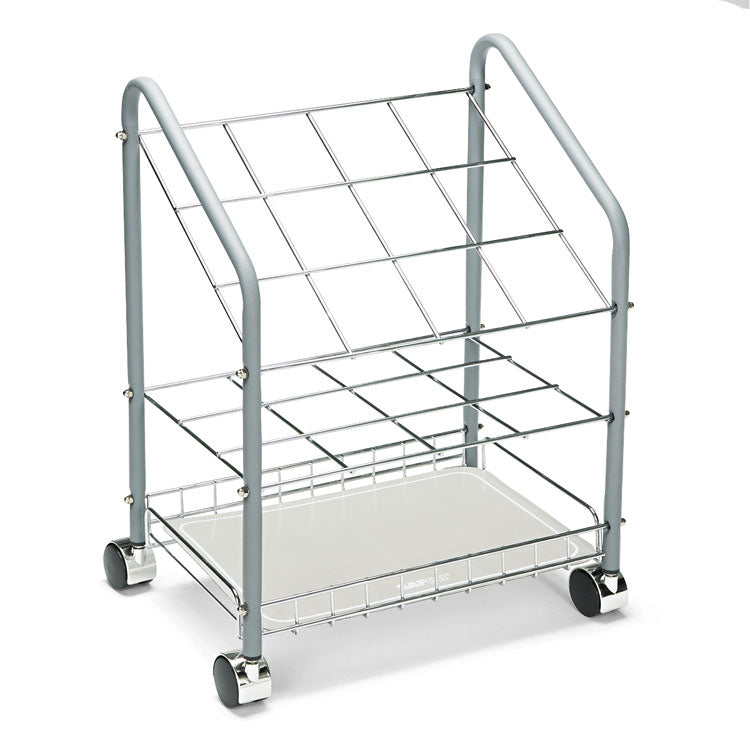 Wire Roll/files, 12 Compartments, 18w X 12.75d X 24.5h, Gray 1