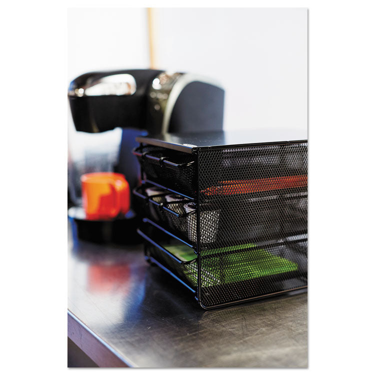 3 Drawer Hospitality Organizer, 7 Compartments, 11.5 x 8.25 x 8.25, Black 4