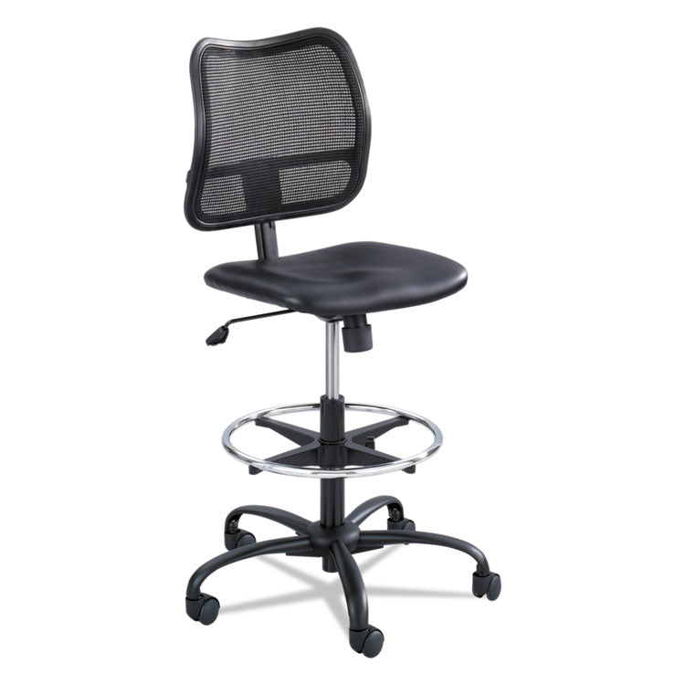 Vue Series Mesh Extended-Height Chair, Supports Up To 250 Lb, 23" To 33" Seat Height, Black Vinyl Seat, Black Base 1