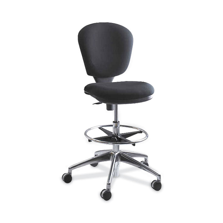 Metro Collection Extended-Height Chair, Supports Up To 250 Lb, 23" To 33" Seat Height, Black Seat/back, Chrome Base 1