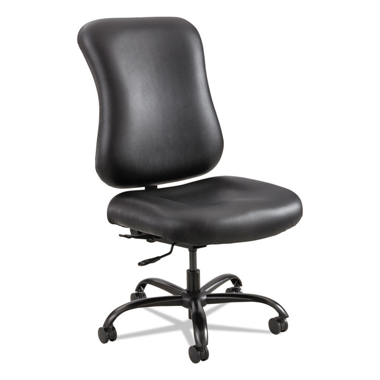 Optimus High Back Big And Tall Chair, Vinyl, Supports Up To 400 Lb, 19" To 22" Seat Height, Black 2