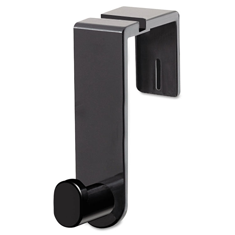 Plastic Coat Hook, 1-Hook, 1.75 x 5.25 x 4, Black 1