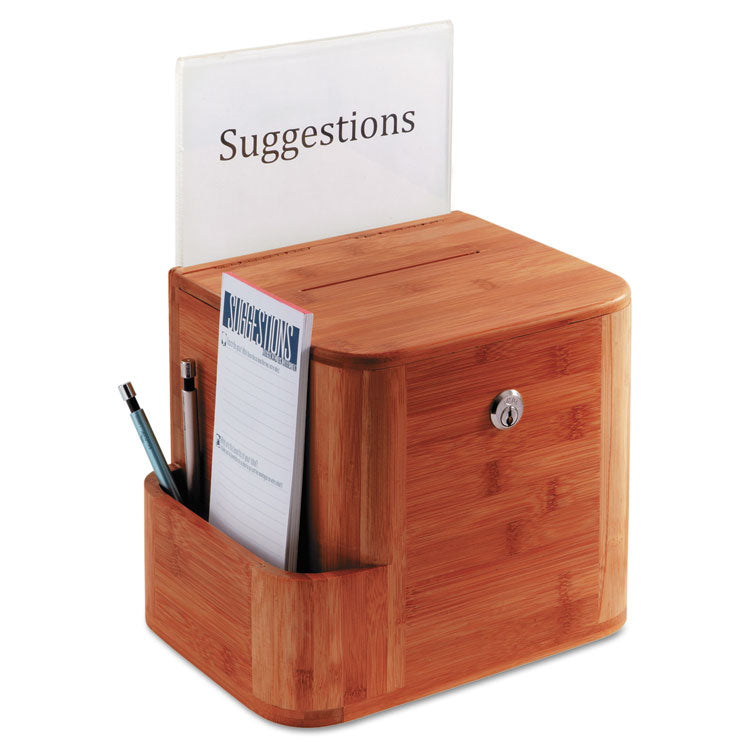 Bamboo Suggestion Boxes, 10 X 8 X 14, Cherry 1