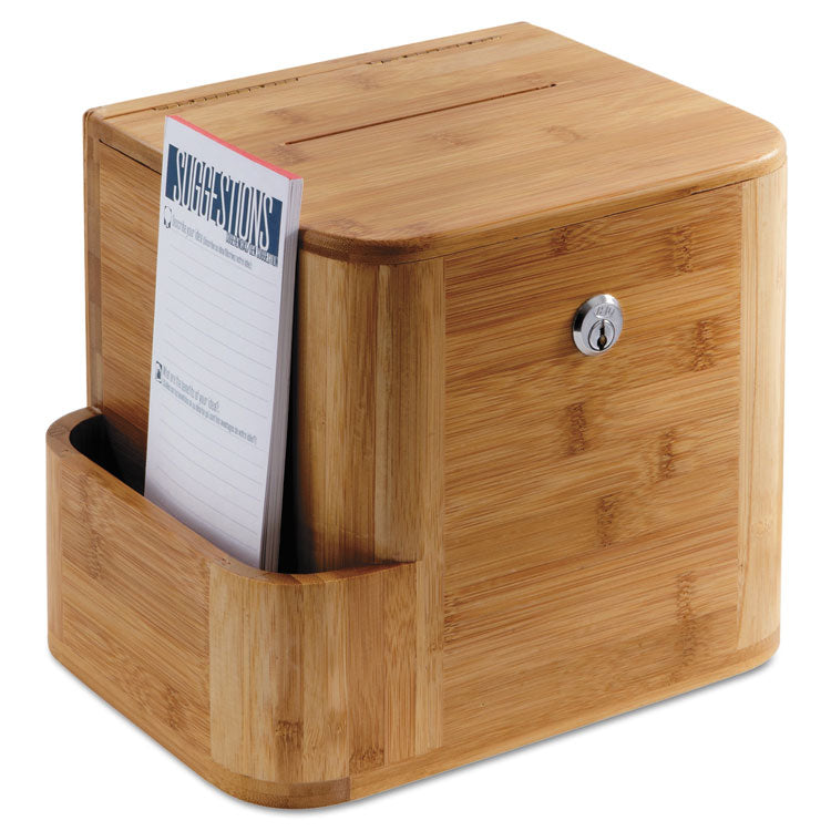 Bamboo Suggestion Boxes, 10 X 8 X 14, Natural 1