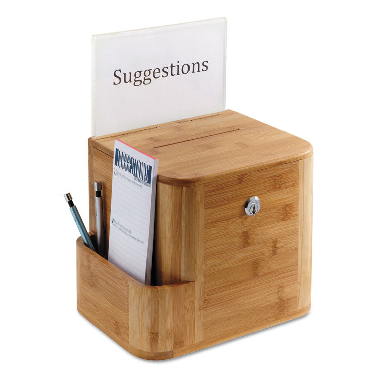 Bamboo Suggestion Boxes, 10 X 8 X 14, Natural 2