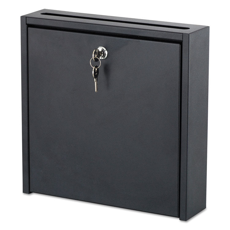 Wall-Mountable Interoffice Mailbox, 12 x 3 x 12, Black 1