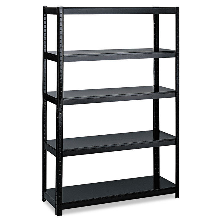 Boltless Steel Shelving, Five-Shelf, 48w X 24d X 72h, Black 1