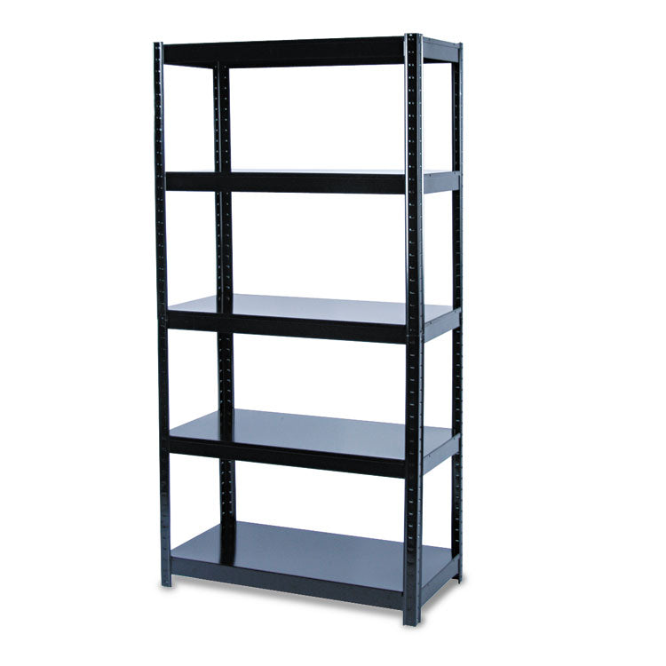 Boltless Steel Shelving, Five-Shelf, 36w X 18d X 72h, Black 1