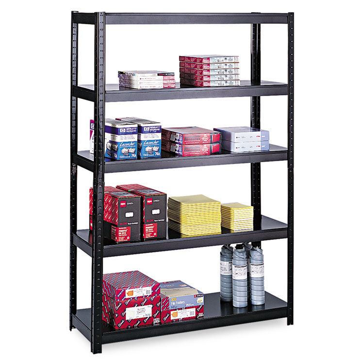 Boltless Steel Shelving, Five-Shelf, 36w X 18d X 72h, Black 2