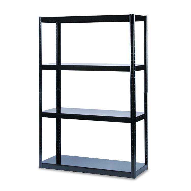 Boltless Steel Shelving, Five-Shelf, 48w X 18d X 72h, Black 1