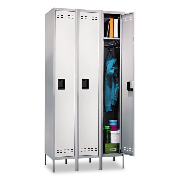 Single-Tier, Three-Column Locker, 36w X 18d X 78h, Two-Tone Gray 2