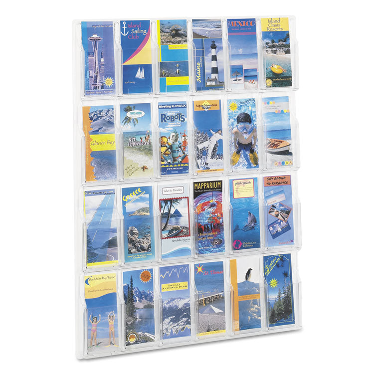 Reveal Clear Literature Displays, 24 Compartments, 30w X 2d X 41h, Clear 4