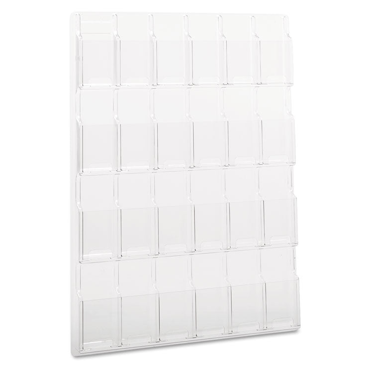 Reveal Clear Literature Displays, 24 Compartments, 30w X 2d X 41h, Clear 3