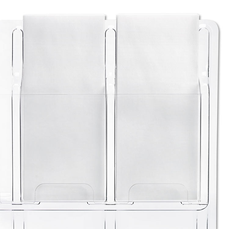 Reveal Clear Literature Displays, 24 Compartments, 30w X 2d X 41h, Clear 2