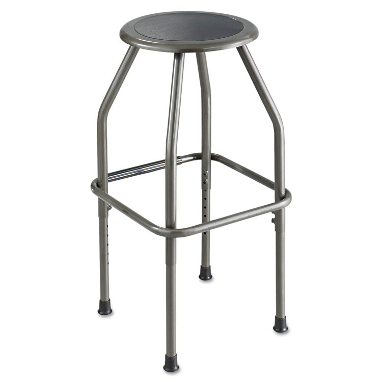 Diesel Industrial Stool With Stationary Seat, Backless, Supports Up To 250 Lb, 22" To 30" Seat Height, Pewter 1