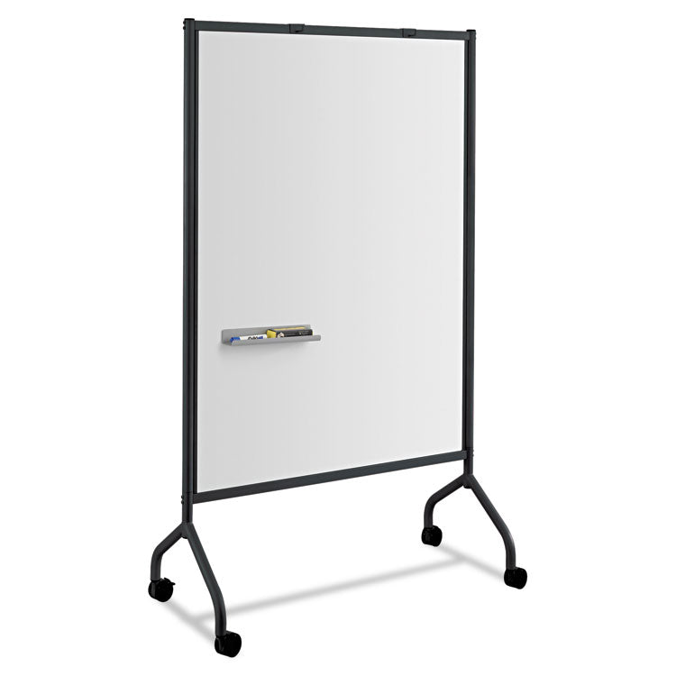 Impromptu Magnetic Whiteboard Collaboration Screen, 42w X 21.5d X 72h, Black/white 1