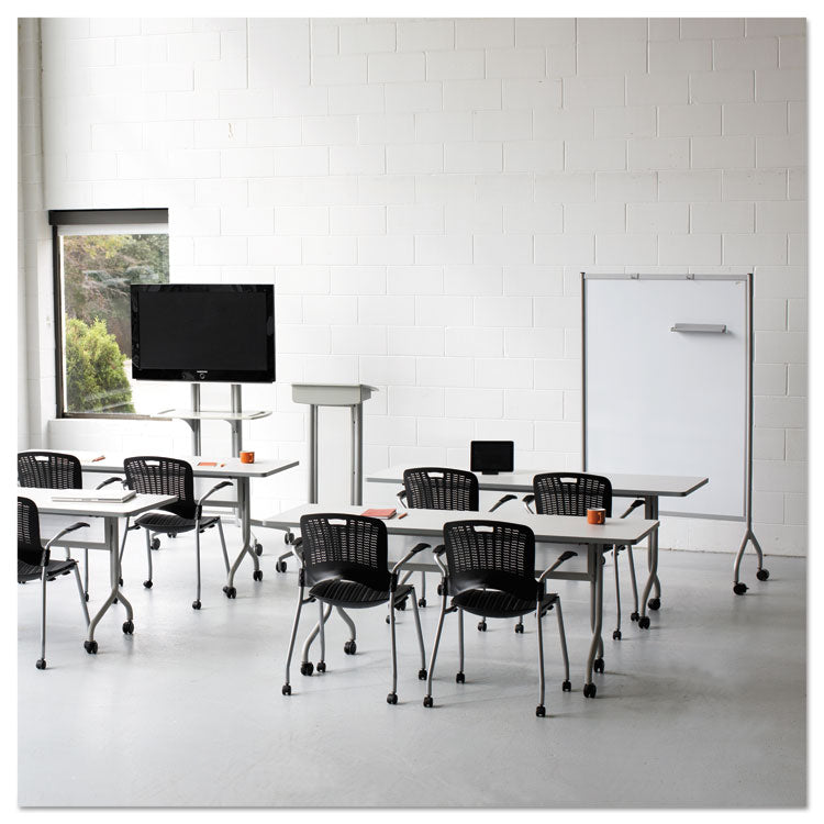 Impromptu Magnetic Whiteboard Collaboration Screen, 42w X 21.5d X 72h, Black/white 2