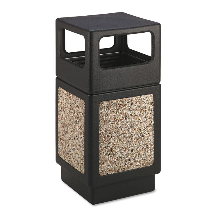 Canmeleon Aggregate Panel Receptacles, Side-Open, 38 gal, Polyethylene, Black 1