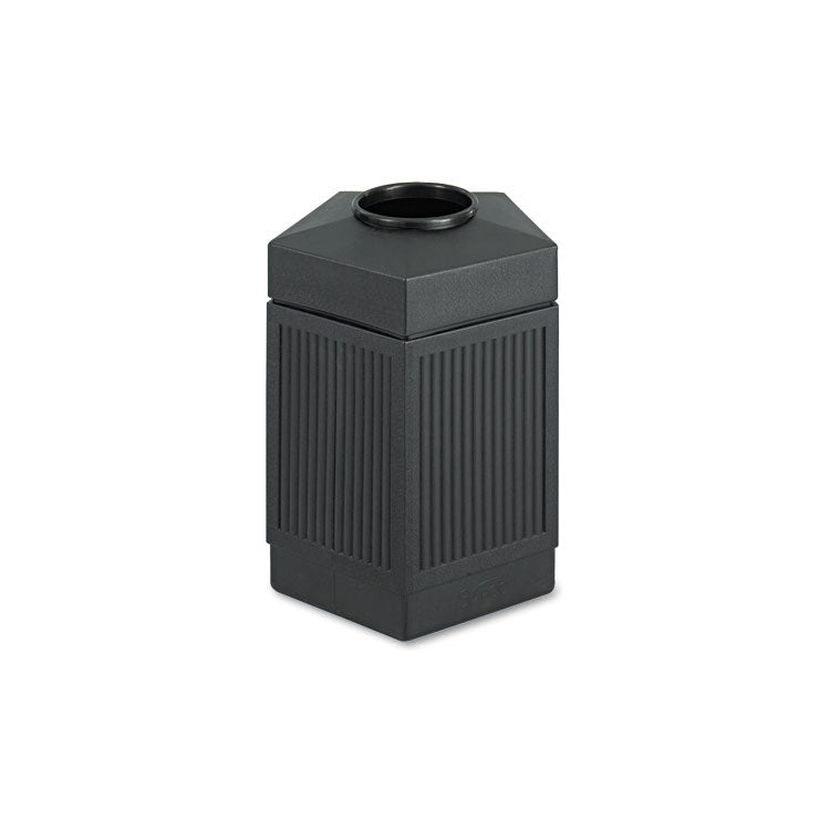 Canmeleon Indoor/Outdoor Pentagon Receptacle, 45 gal, Polyethylene, Black 1