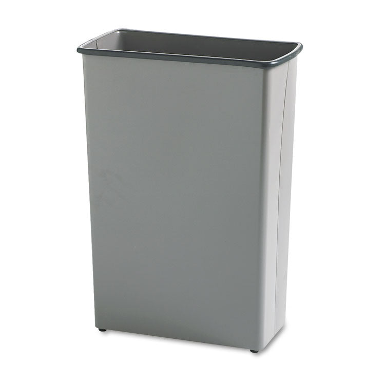 Square and Rectangular Wastebasket, 88 qt, Steel, Charcoal 1