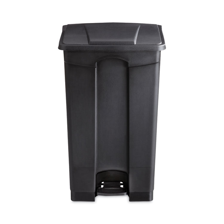 Large Capacity Plastic Step-On Receptacle, 23 gal, Plastic, Black 3