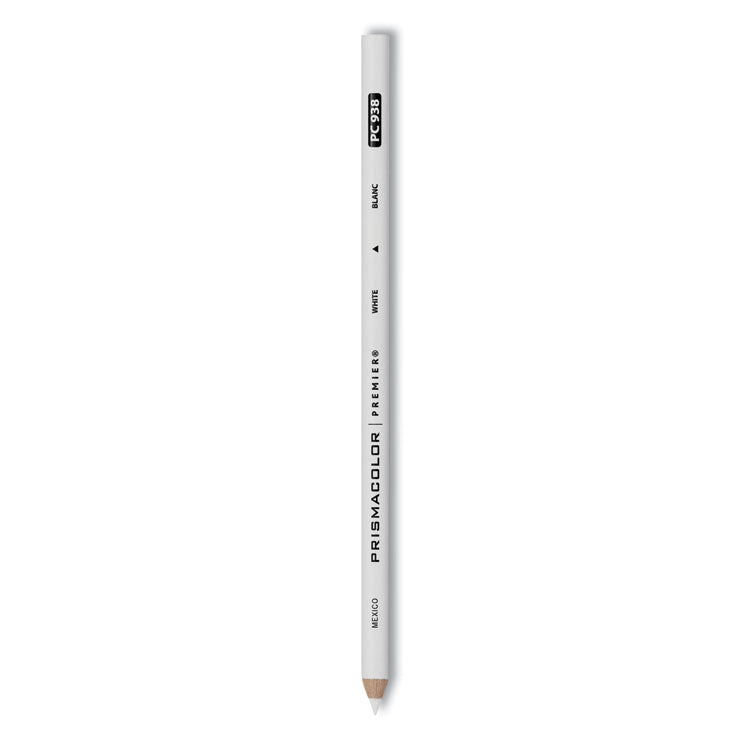 Premier Colored Pencil, 3 mm, 2B, White Lead, White Barrel, Dozen 1