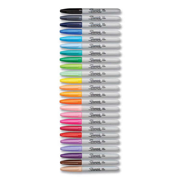 Fine Tip Permanent Marker, Fine Bullet Tip, Assorted Colors, 24/set 2