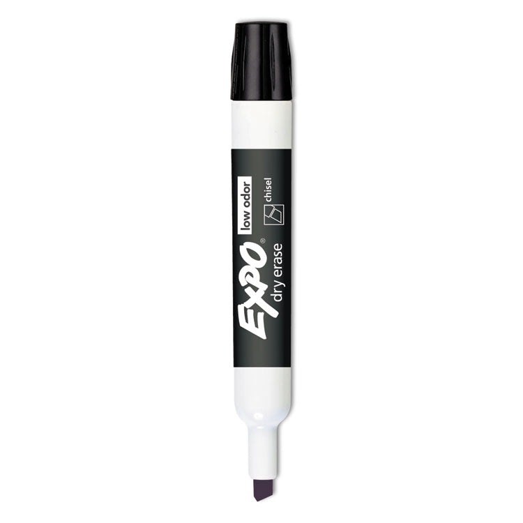 Low-Odor Dry-Erase Marker, Broad Chisel Tip, Black, Dozen 2