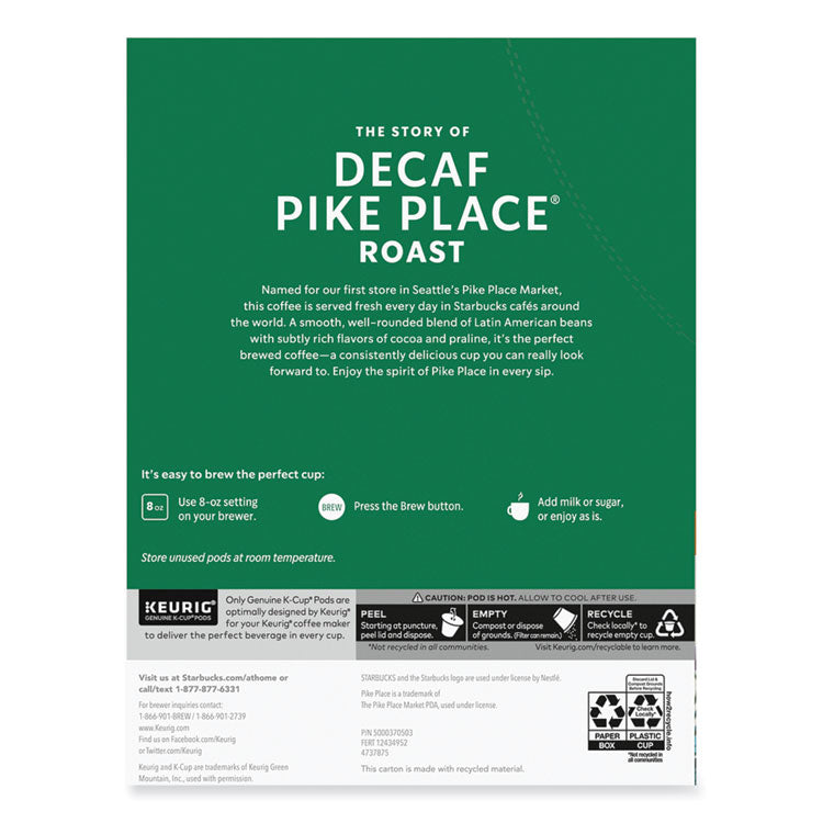 Pike Place Decaf Coffee K-Cups, 96/carton 2