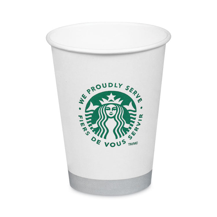 Hot Cups, 12 Oz, White With Green Starbucks Logo, 1,000/carton 1